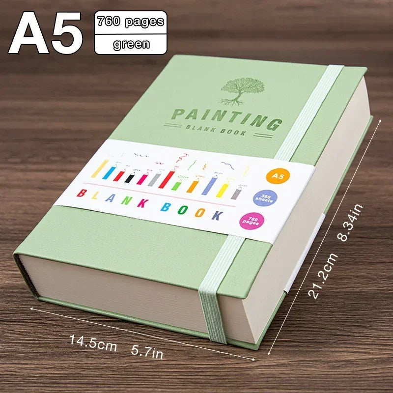 A5 Ultra Thick Sketch Notebook with 760 Pages Back To School College Students Teacher Gift Planner Sketchbook Journal Diary