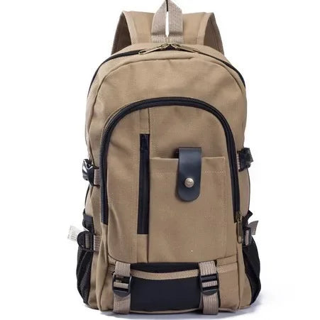 2023 Mountaineering Bag Backpack for Men Canvas Large Capacity High School Backpacks Outdoor Travel Camping Bag Computer Bag