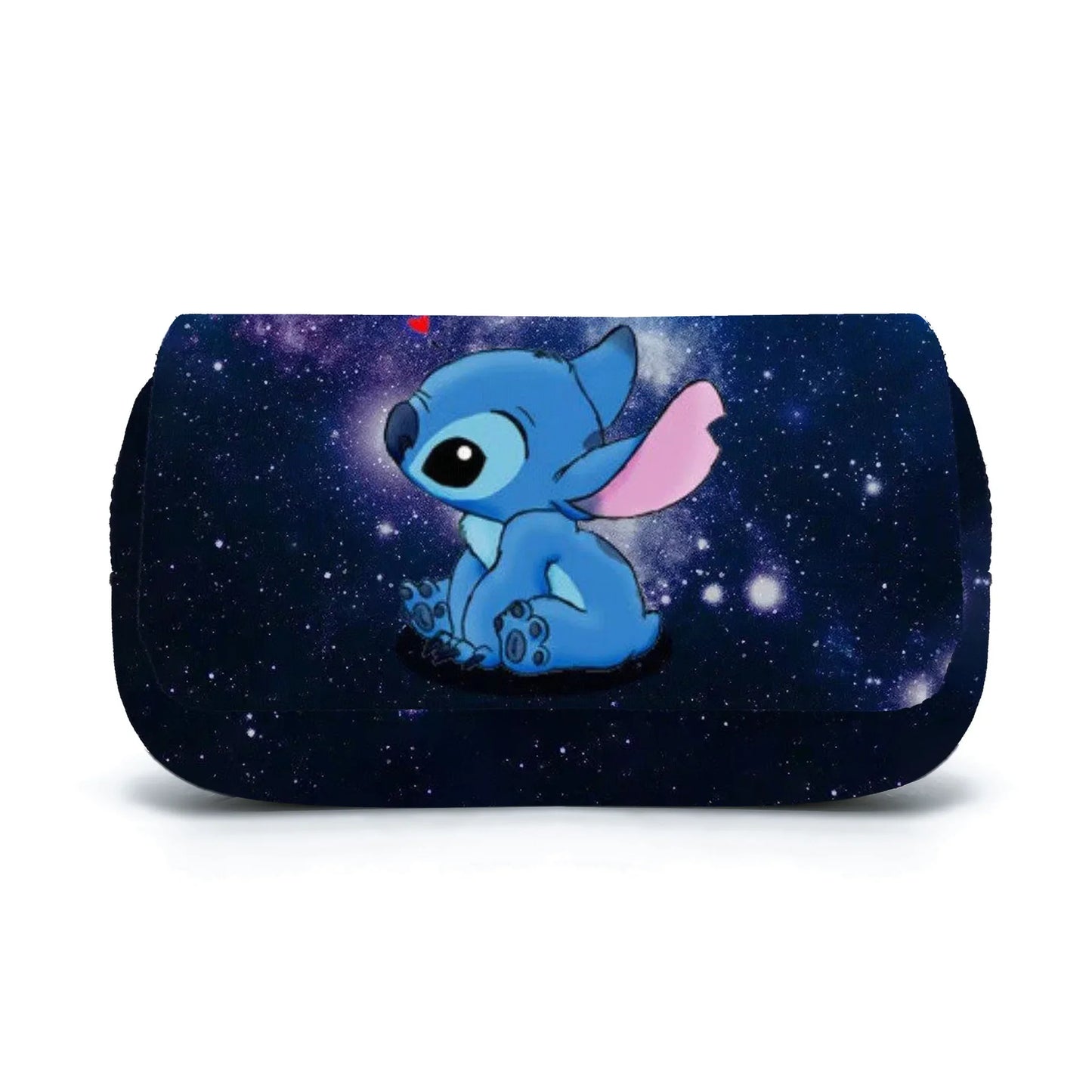 Stitch Pencil Case Double Clamshell Pencil Case Large Capacity Pencil Case for Primary School Students Cartoon Anime Gift