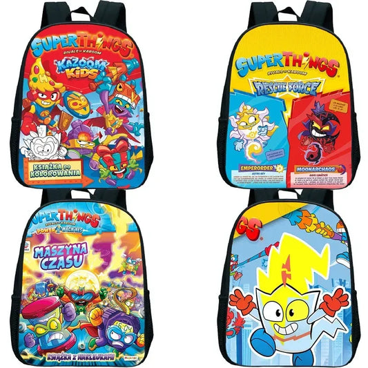 Superzings Backpacks Cute Cartoon Kindergarten Bags Mochila Children Bookbag SuperThings School Bags Kids Mini Backpack
