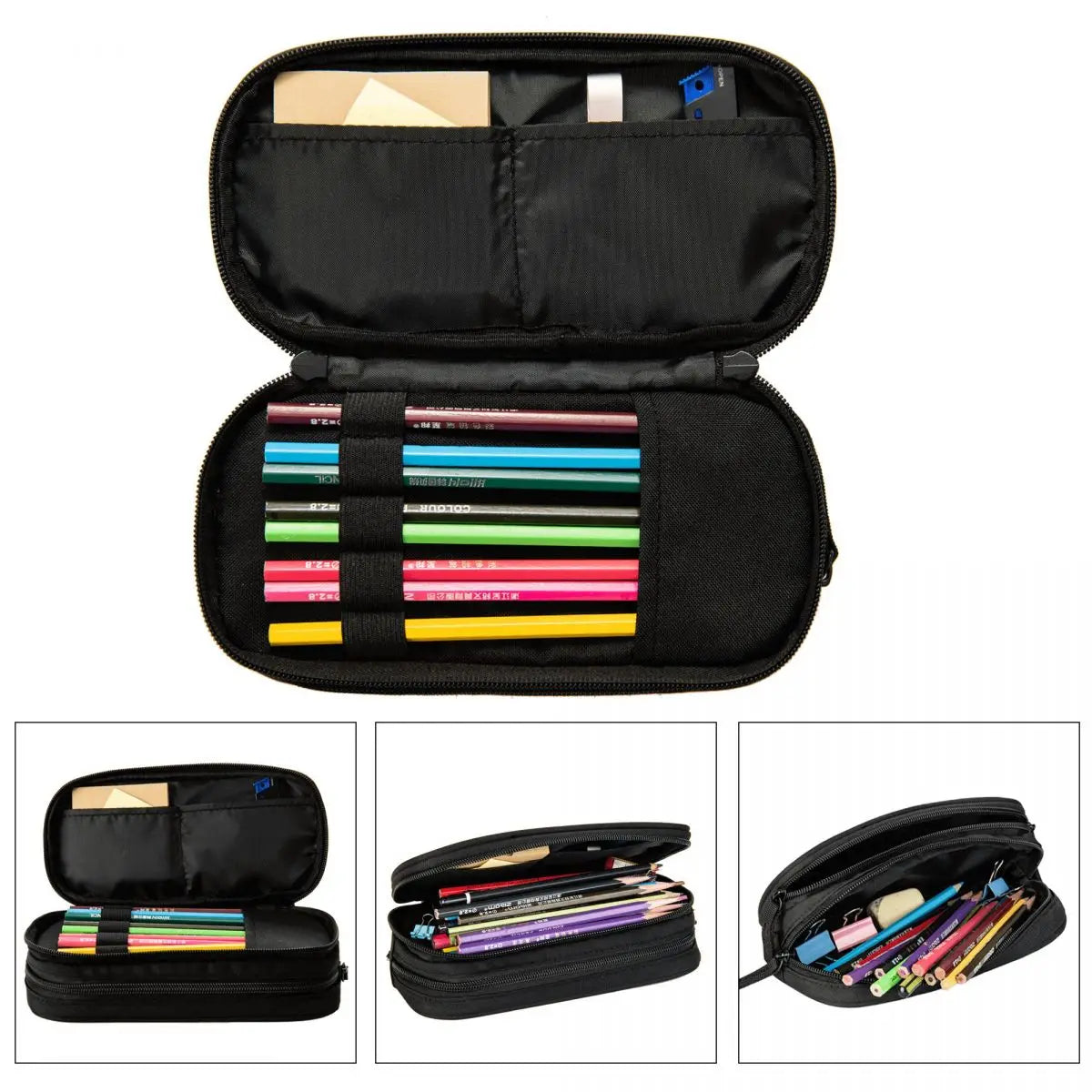 Rainbow High Cute Girls Pencil Case Back To School Pencil Cases Double Layer Girls Boys Aesthetic Portable Pencil Box