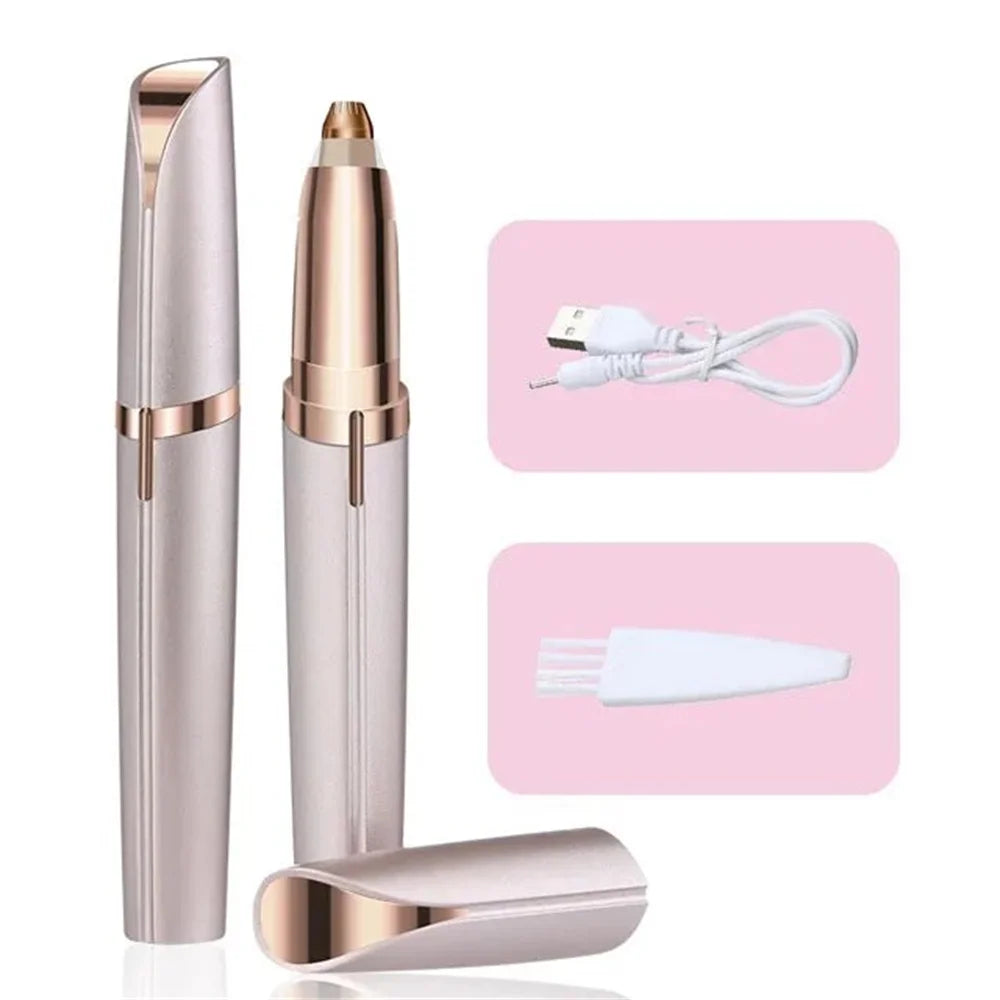 Electric Eyebrow Trimmer Eye Brow Shaper Pencil Face Hair Remover For Women Makeup Painless Automatic Eyebrow Shavers Depilator
