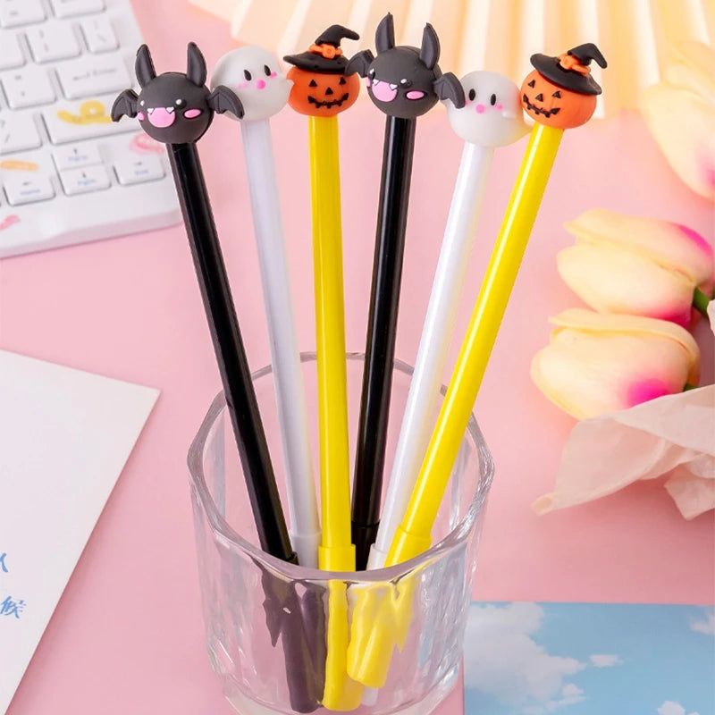 Creative Halloween Gifts 0.5mm Gel Pen Pumpkin Students Neutral Pen Mexic Day Of The Dead Party Gifts Students Prize Rewards