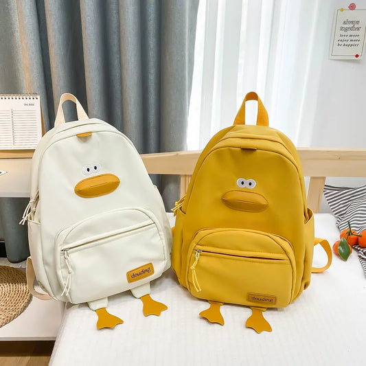 New Cartoon Duck Backpack Designer Cute Travel Bag Female Student Versatile Edition Girls' School Bag рюкзак