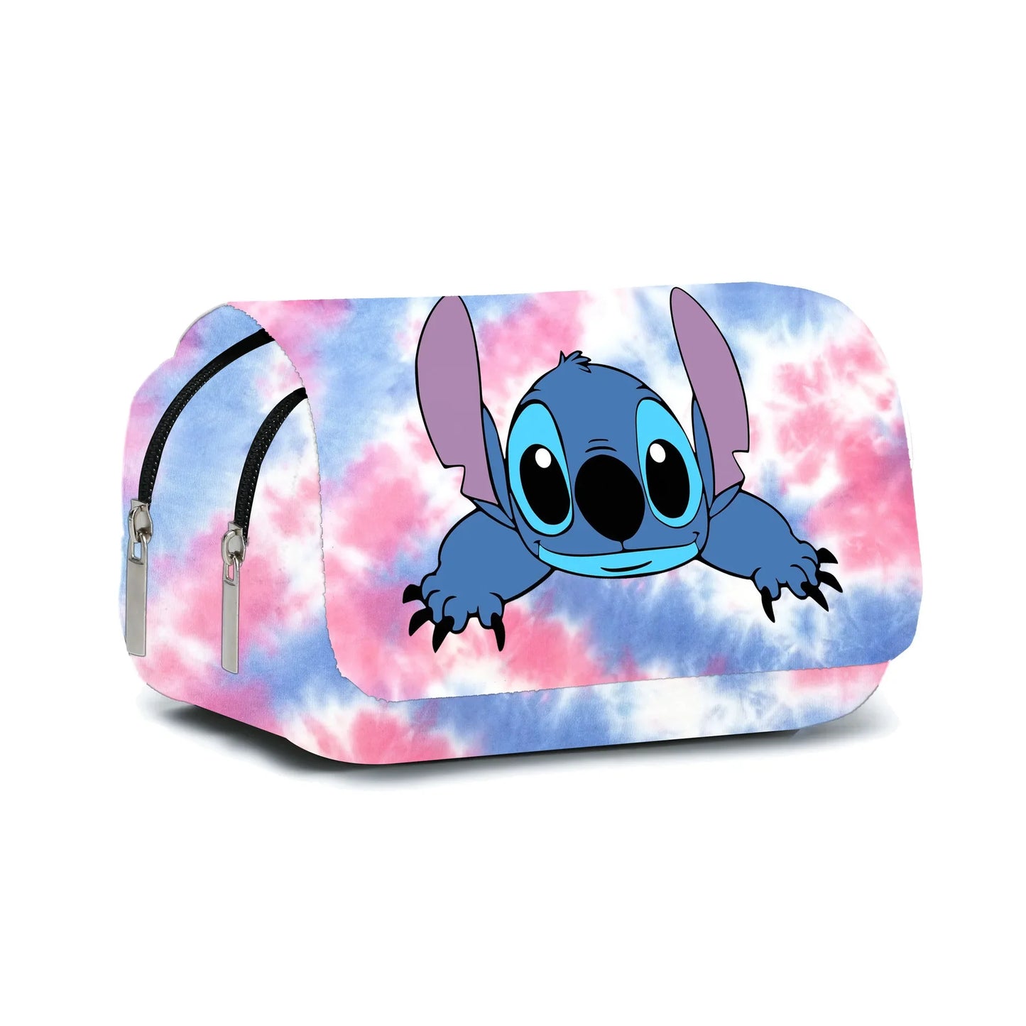 Stitch Pencil Case Double Clamshell Pencil Case Large Capacity Pencil Case for Primary School Students Cartoon Anime Gift