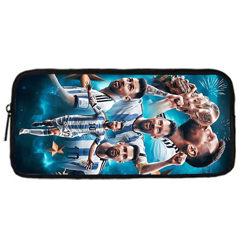 Football Star Child School Backpack With Shoulder Bag Pencil Bags M-messis NO.10 School Bags for Boys Girls Best Gift