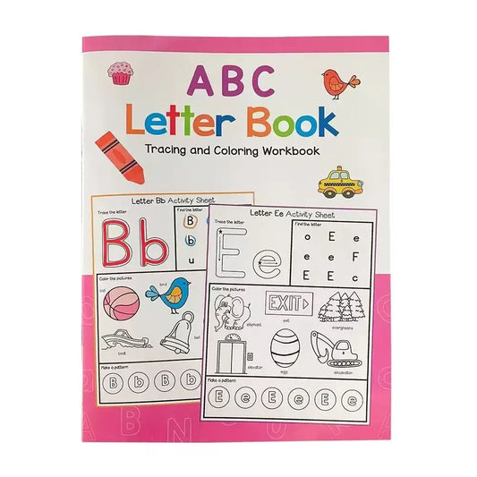 Letters A-Z Letter Tracing and Coloring Practice Workbook Preschool English Learning Kindergarten Alphabet Writing Coloring Book