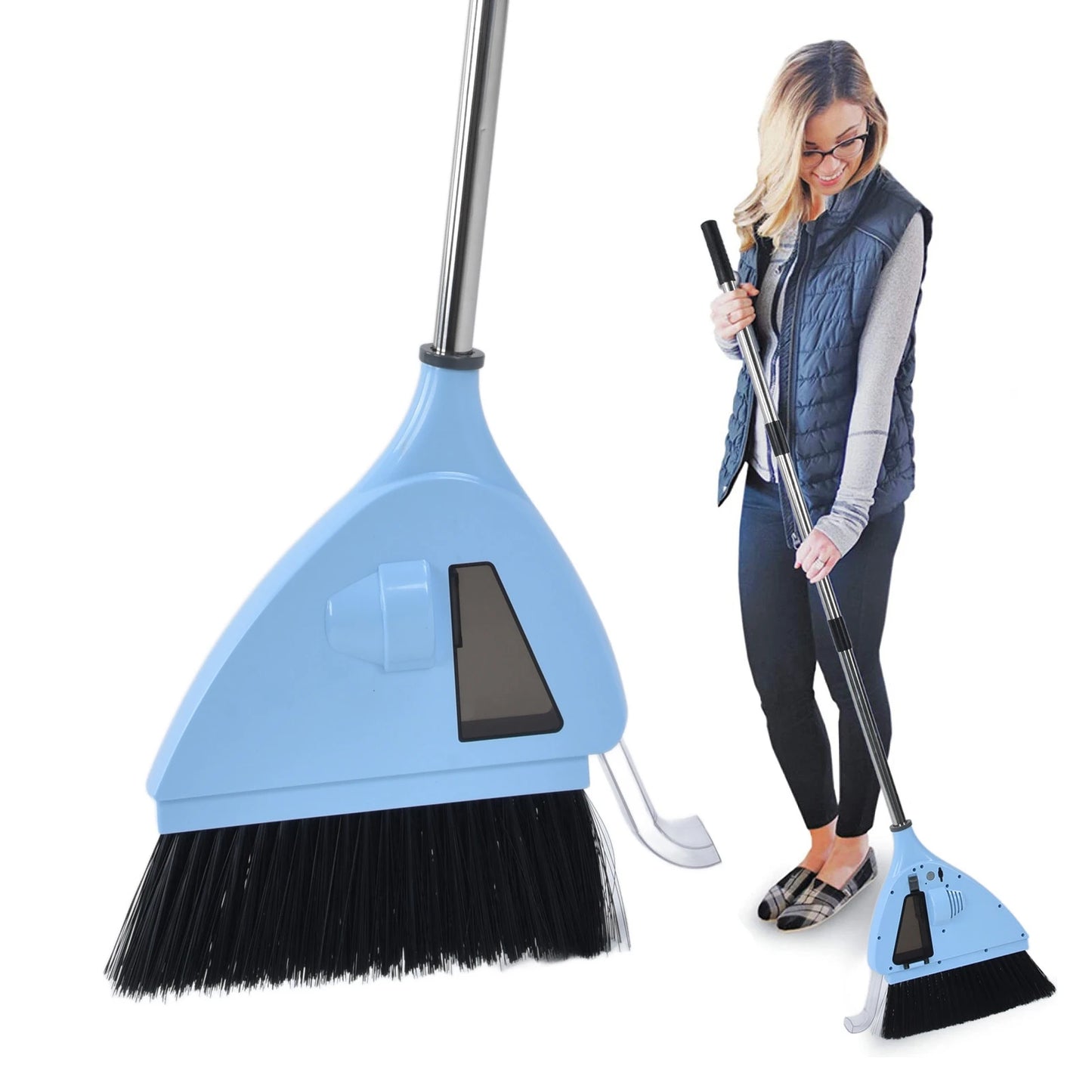 2 in 1 Vacuum Broom 2 in 1 Vacuum Sweeper USB Charging Cordless Vacuum