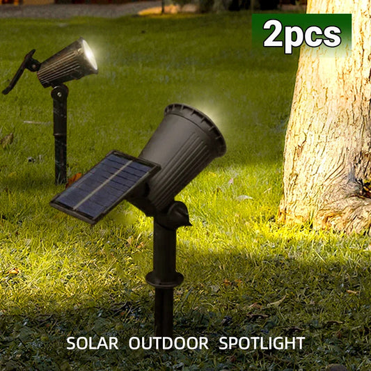 9 LED Solar Spot Lights IP65 Waterproof Outdoor RGB