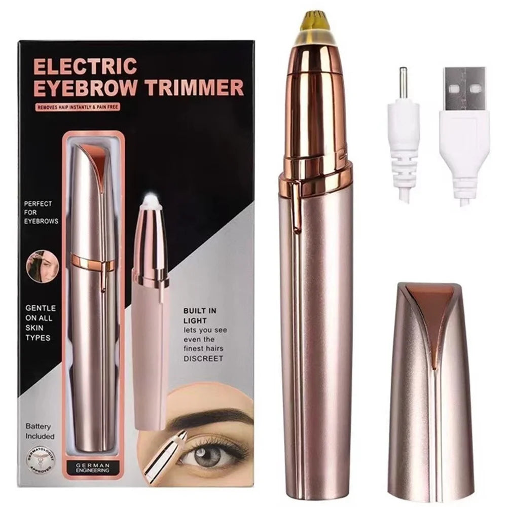 Electric Eyebrow Trimmer Eye Brow Shaper Pencil Face Hair Remover For Women Makeup Painless Automatic Eyebrow Shavers Depilator