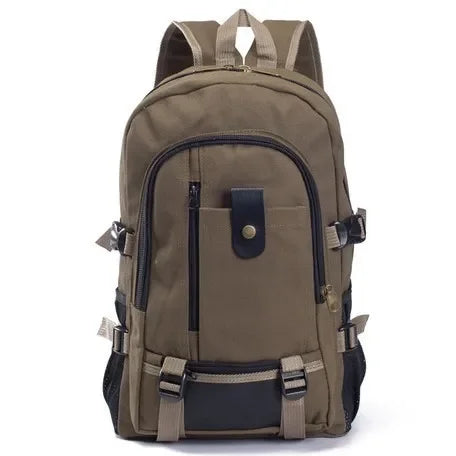 2023 Mountaineering Bag Backpack for Men Canvas Large Capacity High School Backpacks Outdoor Travel Camping Bag Computer Bag