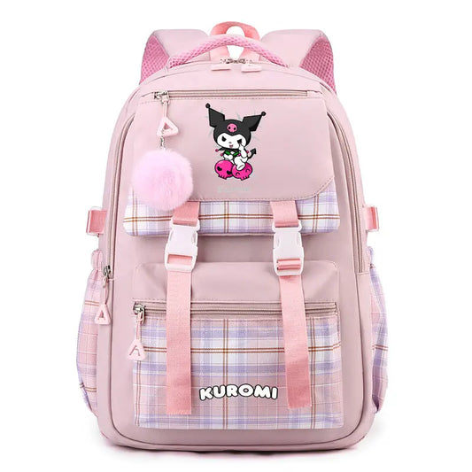 Lovely Kuromi Backpacks Children School Bags Girls Daypack Kids Teenager Bags Kawaii Waterproof Large Capacity Backpack