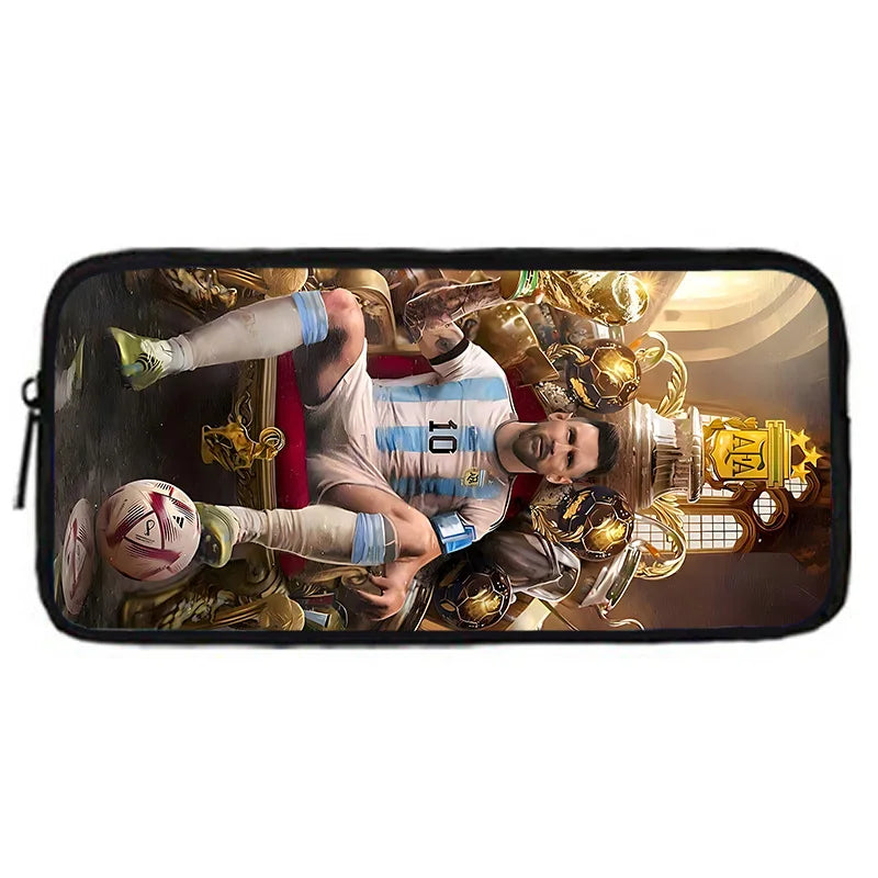 Football Star Child School Backpack With Shoulder Bag Pencil Bags M-messis NO.10 School Bags for Boys Girls Best Gift