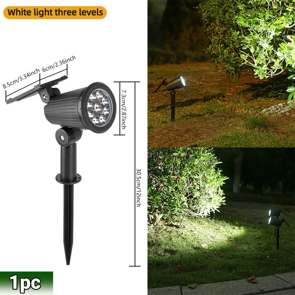 9 LED Solar Spot Lights IP65 Waterproof Outdoor RGB