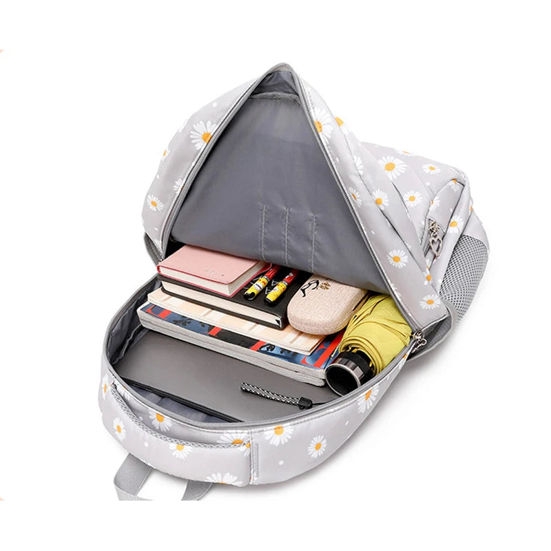 3 Pcs/Set Children's School Backpack for Girls Teenage Youth School Bag Lunchbox Student With Pencil Case Kids 2025 Black