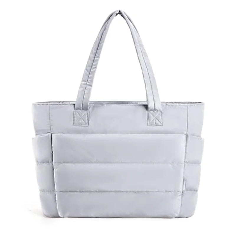 Women's Bag Solid Color Tote Bag Commuting College Padded Shoulder Bag Leisure Simple Female Handbags for Travel