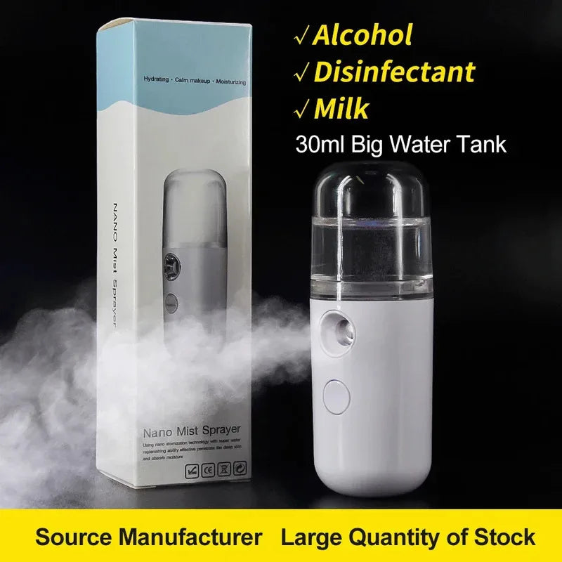 30ml Mini Humidifier For Car Home Office Portable Rechargeable Small Wireless Personal Face Sprayer Cool Mist Maker Humidifier