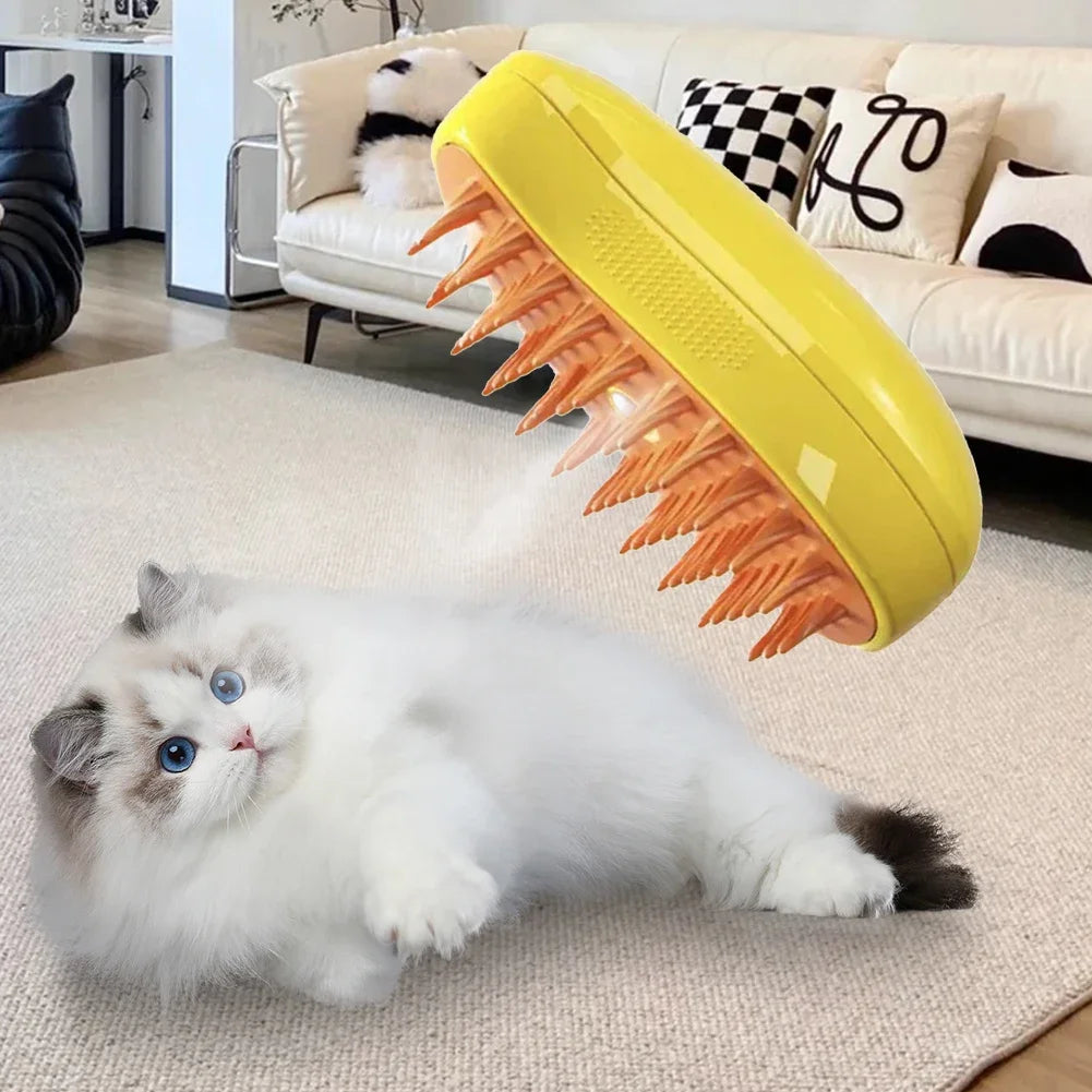 Cat Dog Pet Spray Massage Brush 3 in 1