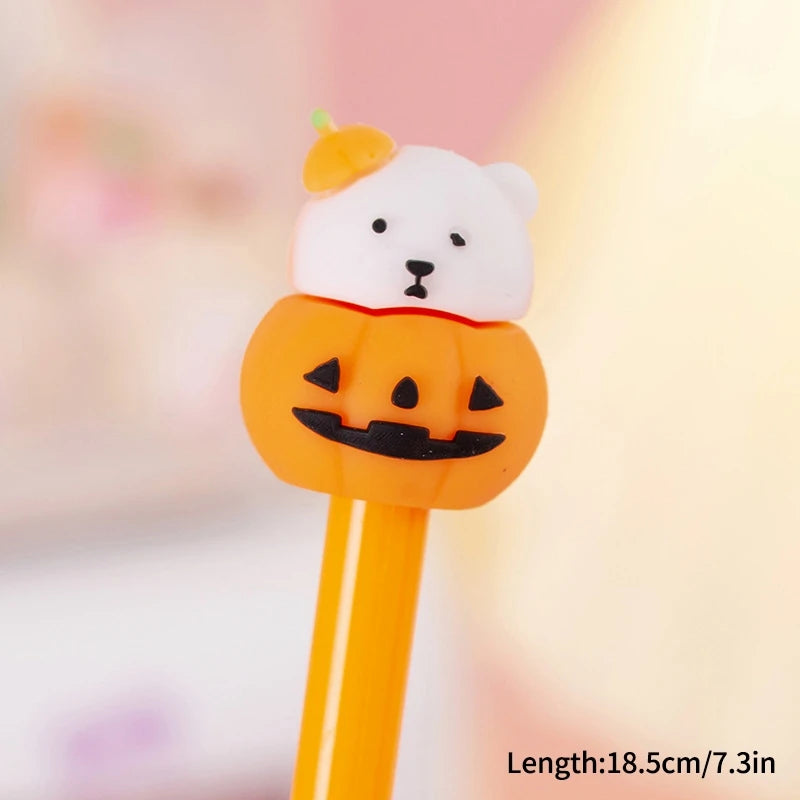 Creative Halloween Gifts 0.5mm Gel Pen Pumpkin Students Neutral Pen Mexic Day Of The Dead Party Gifts Students Prize Rewards