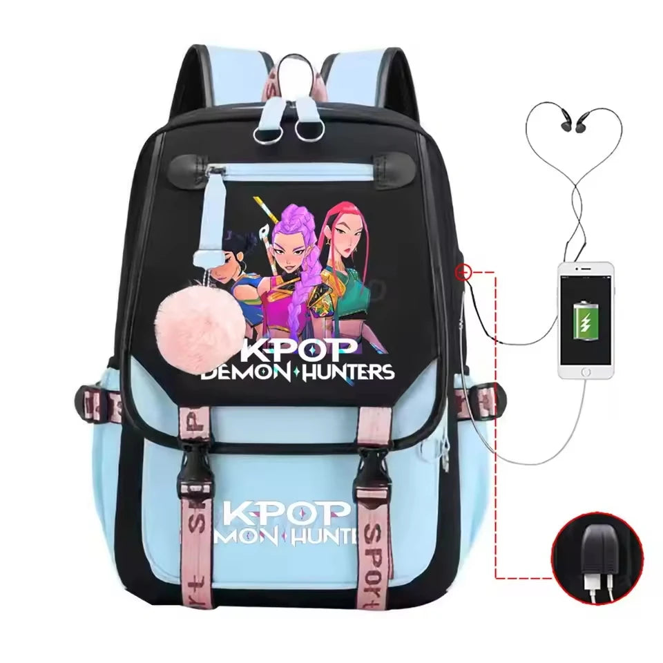 KPop Demon Hunters Backpack Student Girls School Bags High Quality Women Laptop Backpack Teenager Outdoor Travel Bagpack Mochila