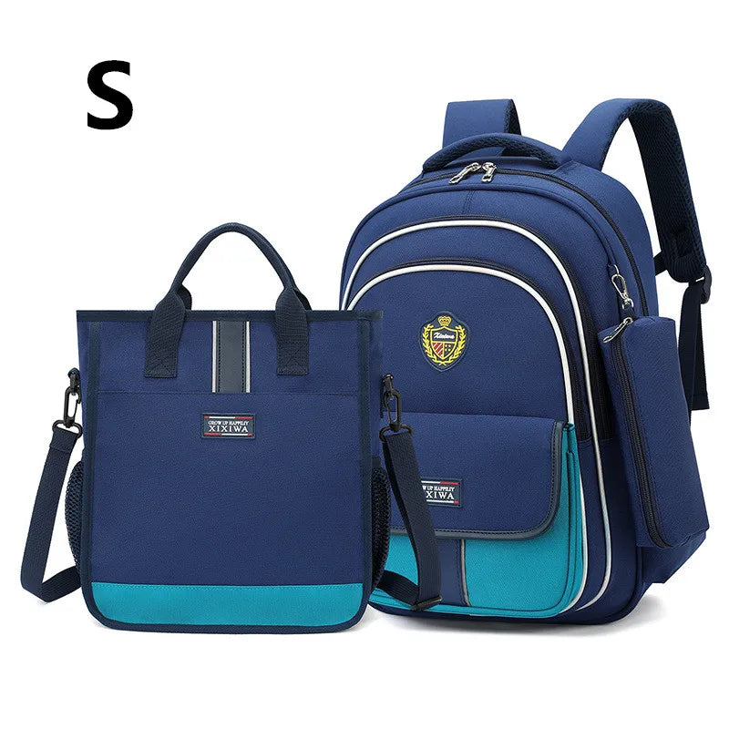 3-piece children bow school bag for boys and girls 2 sizes of high-capacity  school backpacks kids nylon Waterproof schoolbags