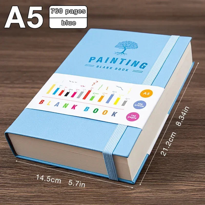 A5 Ultra Thick Sketch Notebook with 760 Pages Back To School College Students Teacher Gift Planner Sketchbook Journal Diary