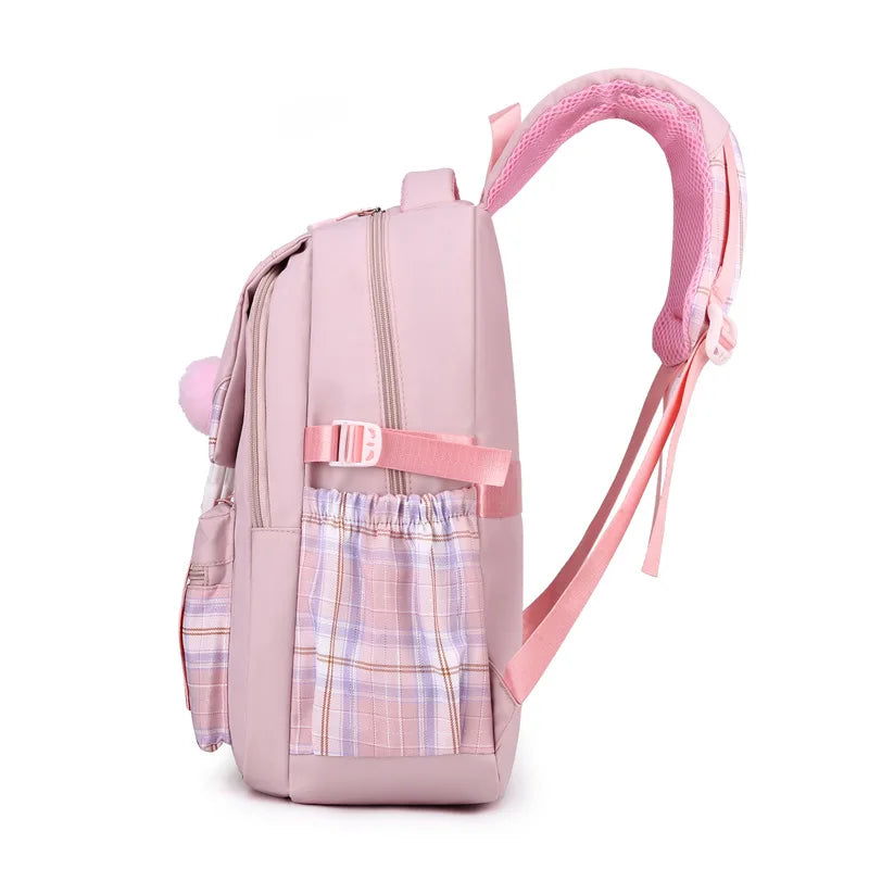 Lovely Kuromi Backpacks Children School Bags Girls Daypack Kids Teenager Bags Kawaii Waterproof Large Capacity Backpack