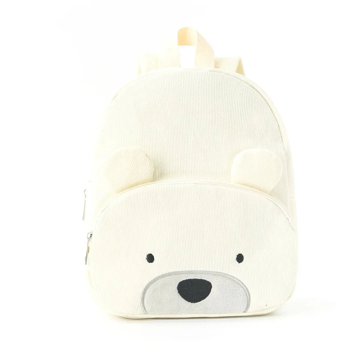 Customized Name Toddler Cartoon Backpack Cartoon Bear Corduroy Large Capacity Backpack Embroidered Name Backpack Cute Plush Bag