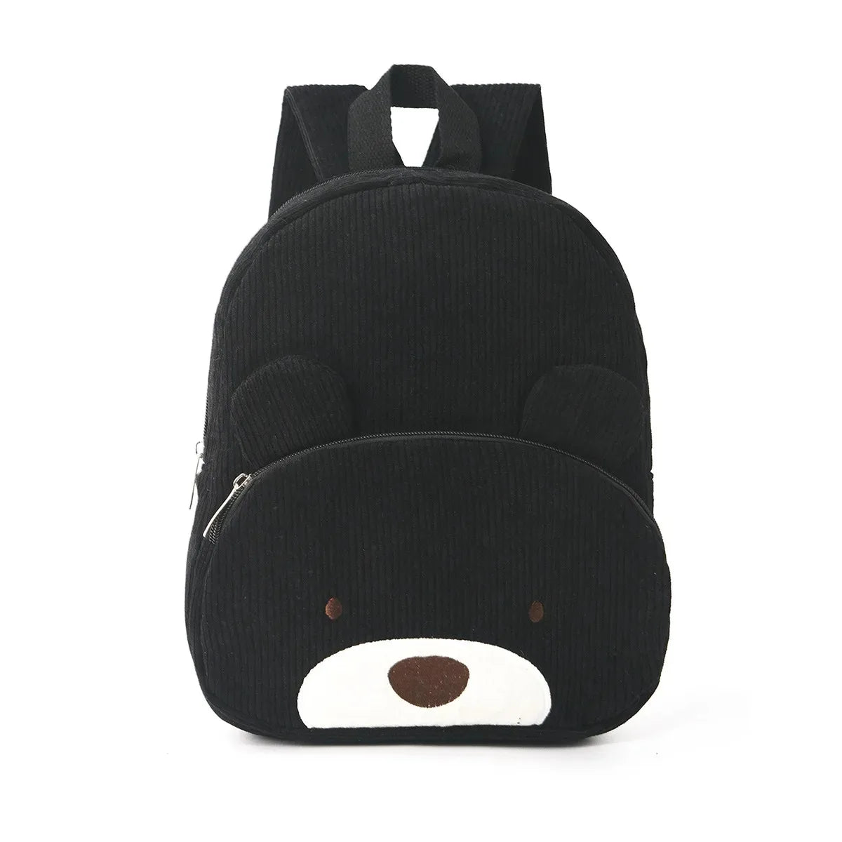 Customized Name Toddler Cartoon Backpack Cartoon Bear Corduroy Large Capacity Backpack Embroidered Name Backpack Cute Plush Bag