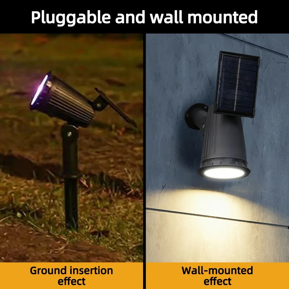 9 LED Solar Spot Lights IP65 Waterproof Outdoor RGB