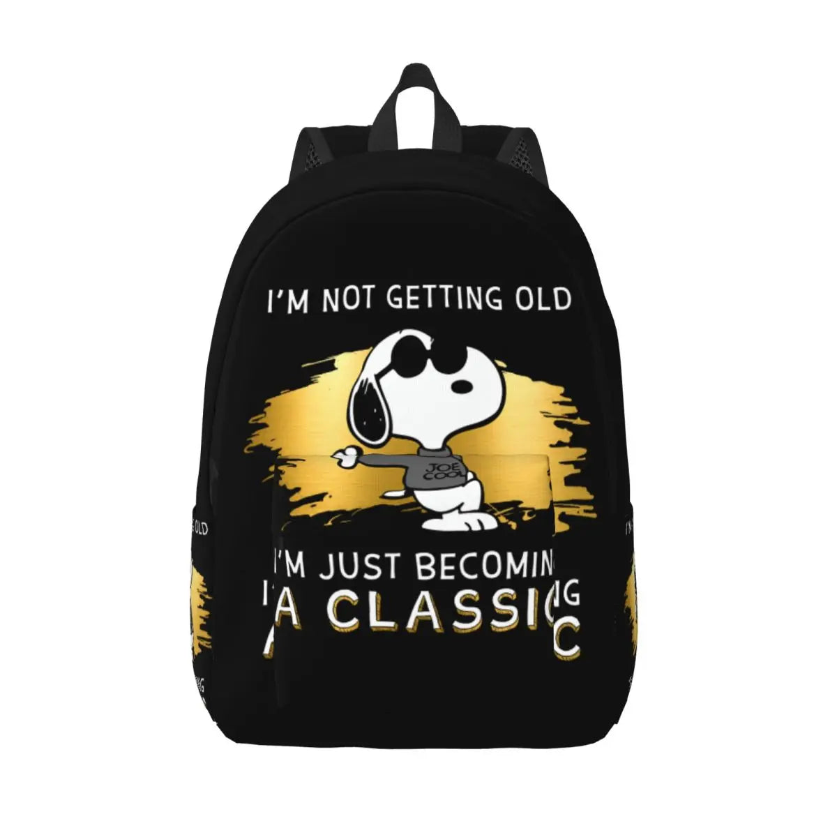 Custom Snoopys Woodstock Canvas Backpacks Women Men Basic Bookbag for College School Cartoon Bags
