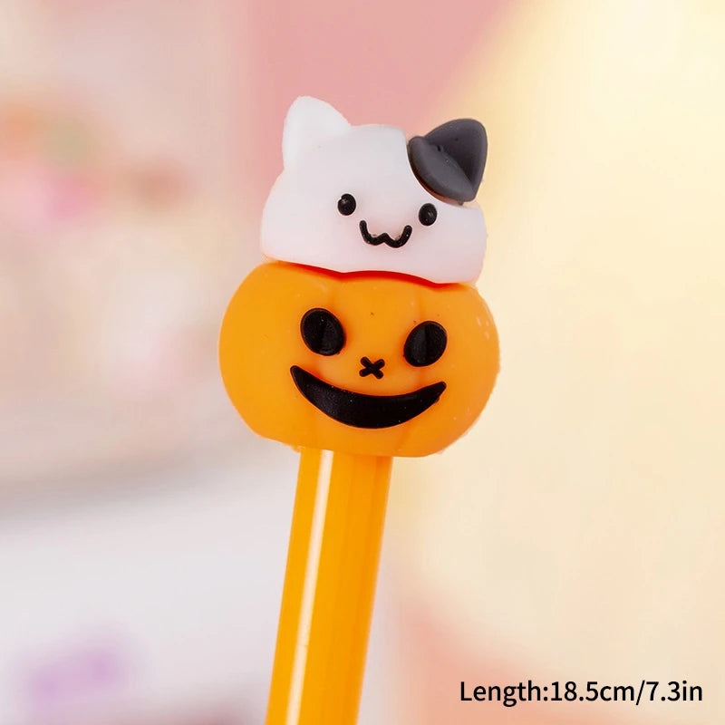 Creative Halloween Gifts 0.5mm Gel Pen Pumpkin Students Neutral Pen Mexic Day Of The Dead Party Gifts Students Prize Rewards
