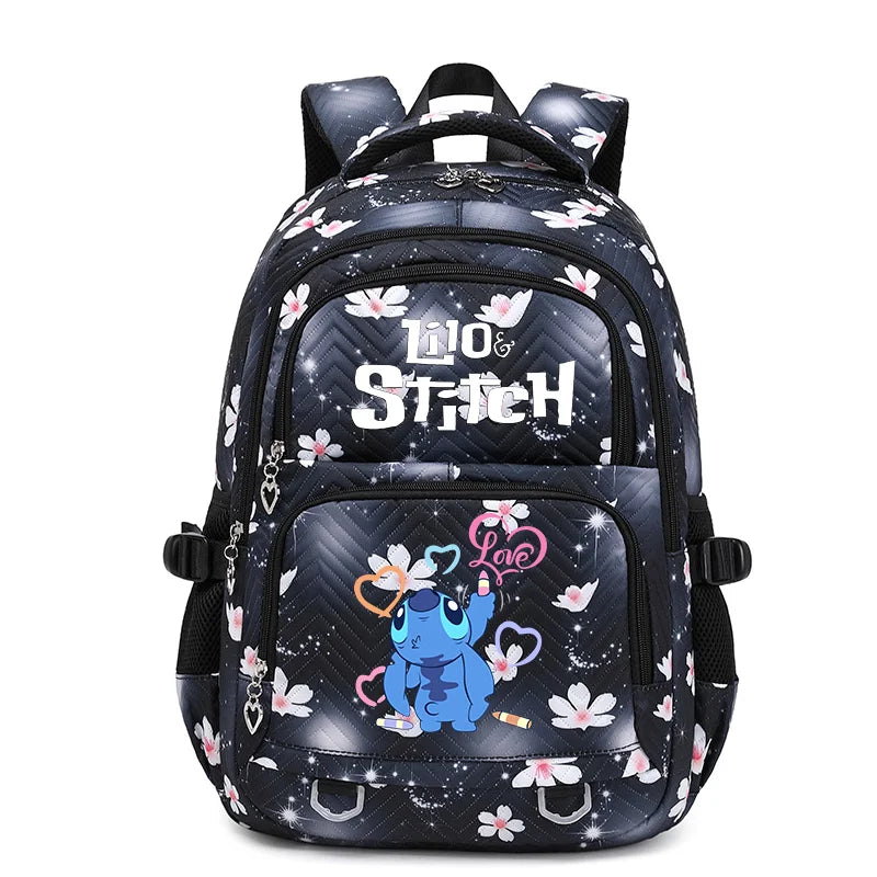 Lilo Stitch Schoolbag for Teenage Girls Bookbag Mochila Waterproof Women Backpack Female Travel Bag Backpacks