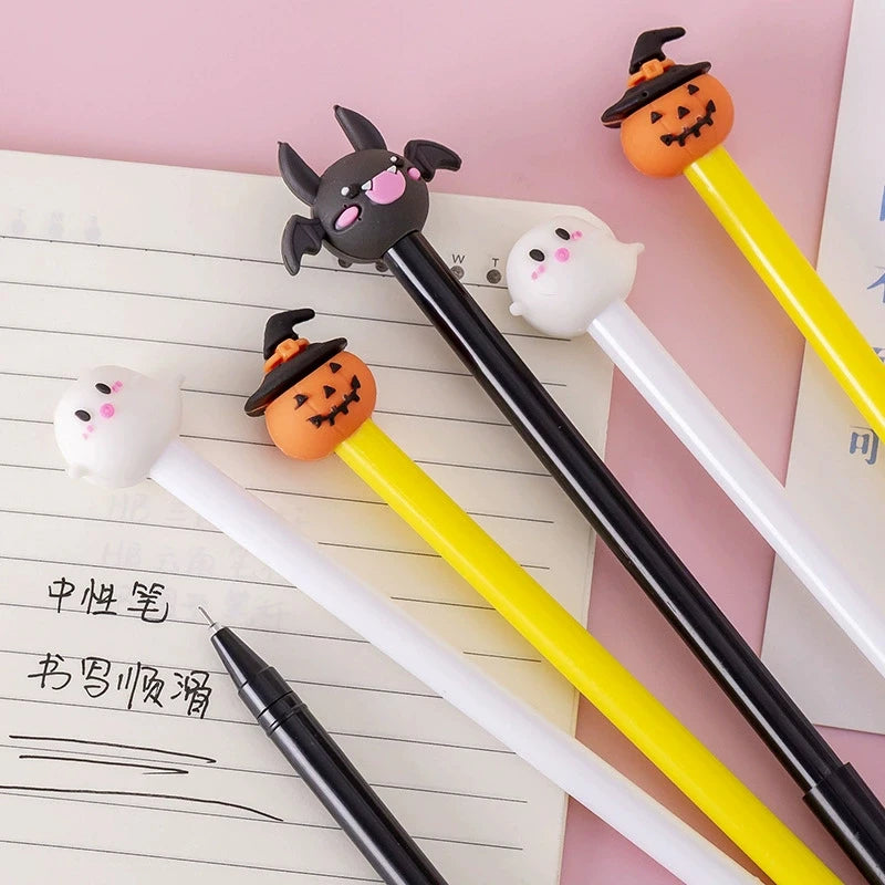 Creative Halloween Gifts 0.5mm Gel Pen Pumpkin Students Neutral Pen Mexic Day Of The Dead Party Gifts Students Prize Rewards