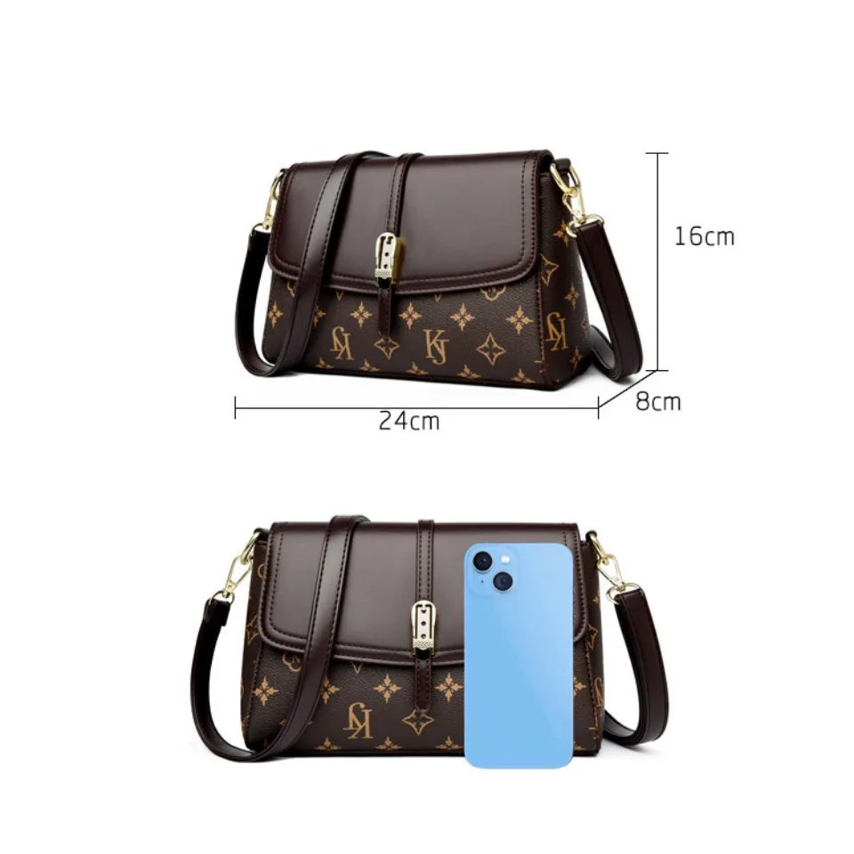Old Folwers Luxury Handbags Women Bags Designer High Quality Pu Leather Shoulder Crossbody Bags Hand for Women Mother Sac 2025