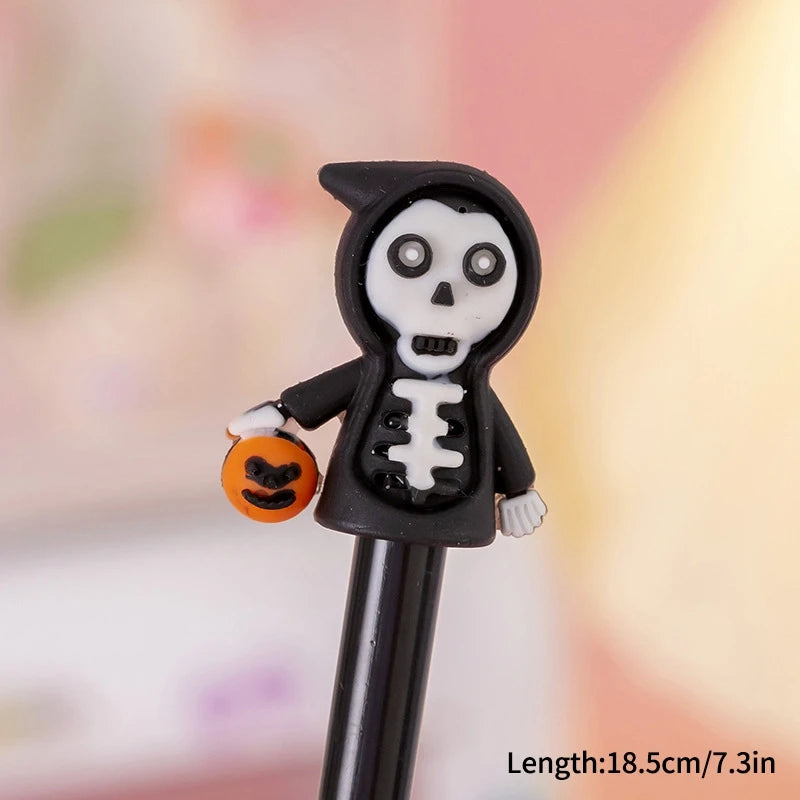 Creative Halloween Gifts 0.5mm Gel Pen Pumpkin Students Neutral Pen Mexic Day Of The Dead Party Gifts Students Prize Rewards