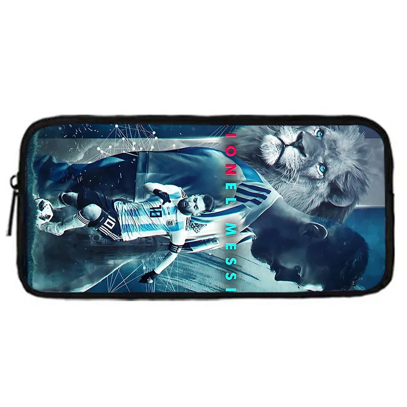 Football Star Child School Backpack With Shoulder Bag Pencil Bags M-messis NO.10 School Bags for Boys Girls Best Gift