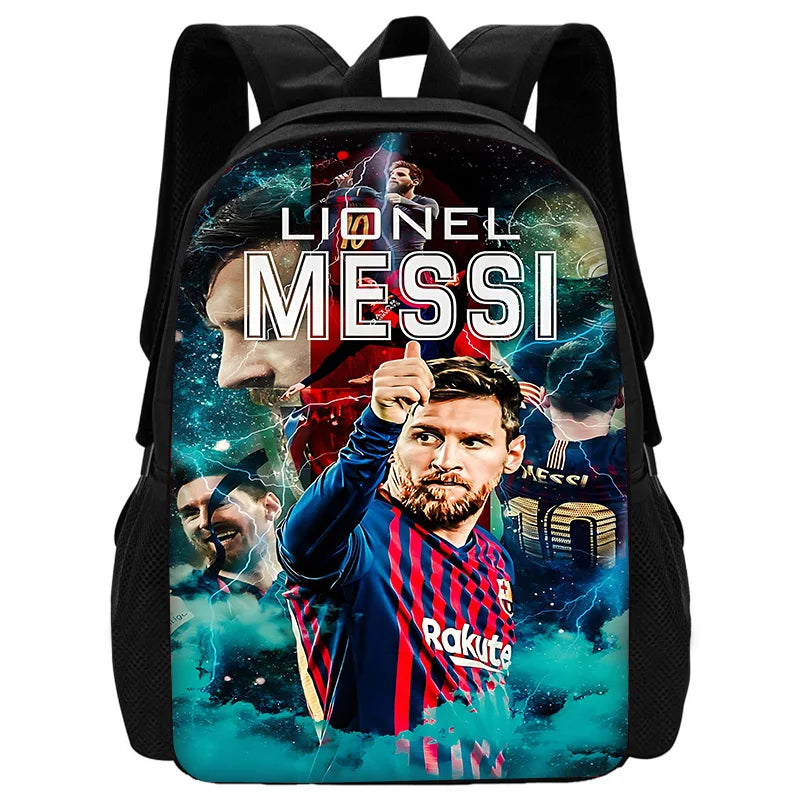 Football Star Child School Backpack With Shoulder Bag Pencil Bags M-messis NO.10 School Bags for Boys Girls Best Gift