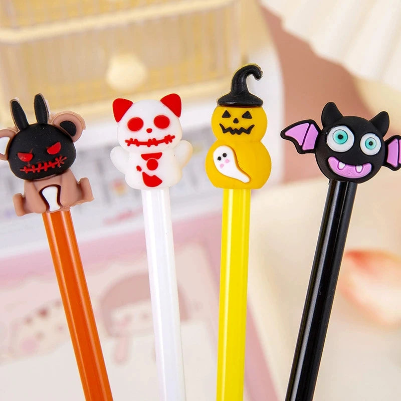 Creative Halloween Gifts 0.5mm Gel Pen Pumpkin Students Neutral Pen Mexic Day Of The Dead Party Gifts Students Prize Rewards