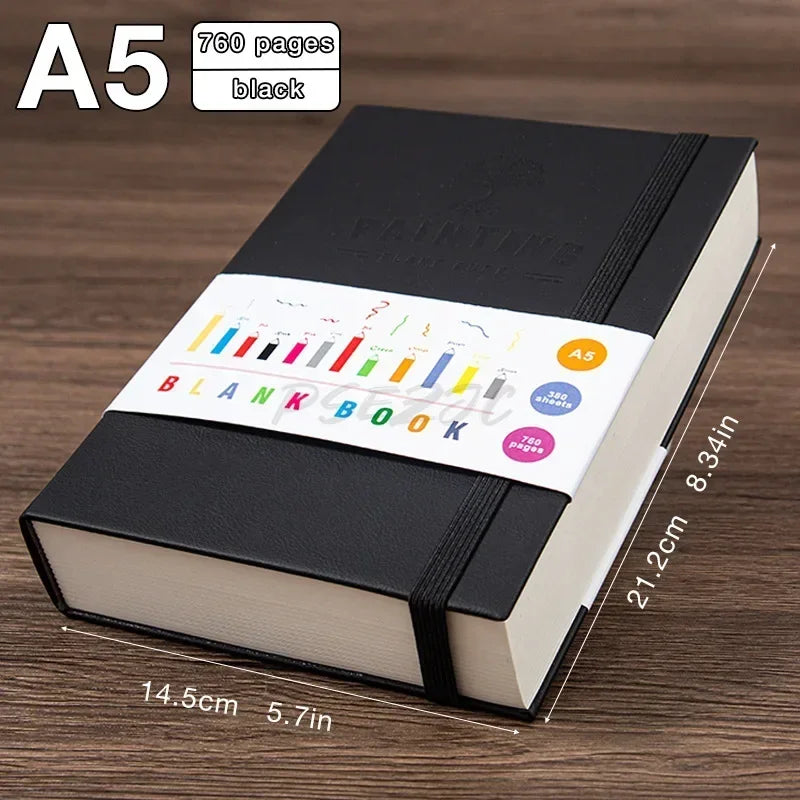 A5 Ultra Thick Sketch Notebook with 760 Pages Back To School College Students Teacher Gift Planner Sketchbook Journal Diary