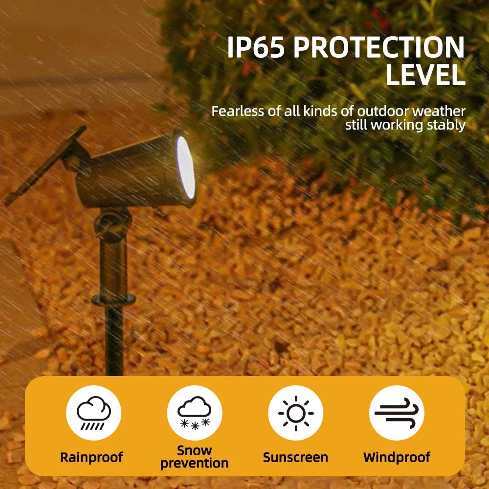 9 LED Solar Spot Lights IP65 Waterproof Outdoor RGB
