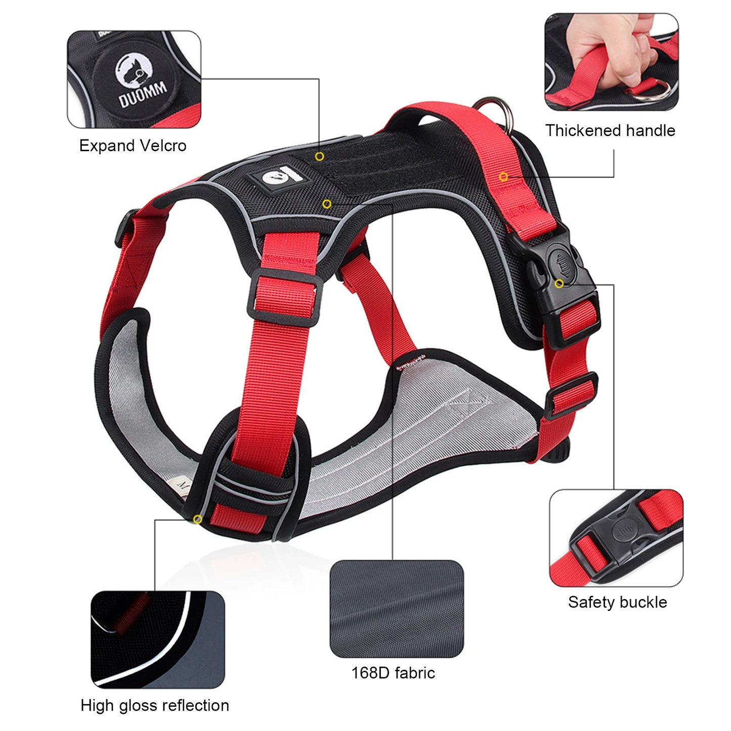 Dog Harness Reflective Midium Large