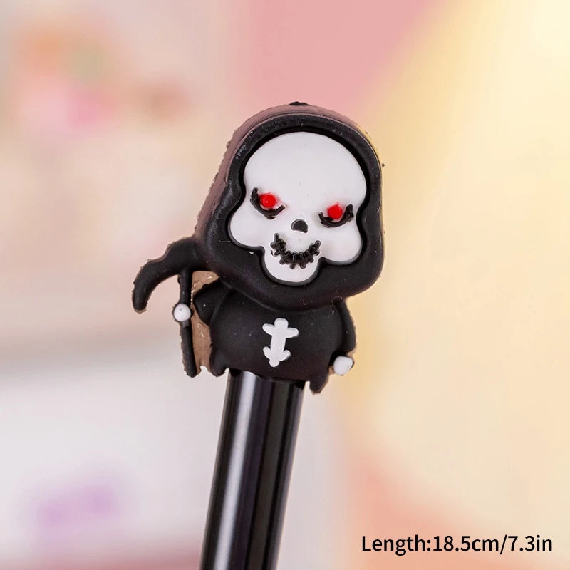 Creative Halloween Gifts 0.5mm Gel Pen Pumpkin Students Neutral Pen Mexic Day Of The Dead Party Gifts Students Prize Rewards