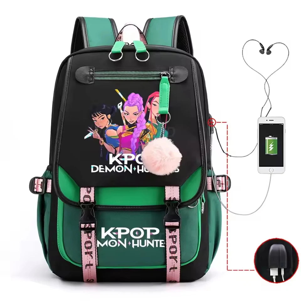 KPop Demon Hunters Backpack Student Girls School Bags High Quality Women Laptop Backpack Teenager Outdoor Travel Bagpack Mochila
