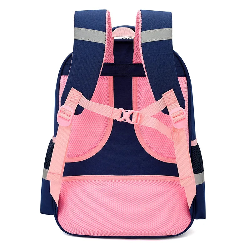 3-piece children bow school bag for boys and girls 2 sizes of high-capacity  school backpacks kids nylon Waterproof schoolbags